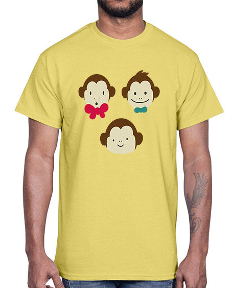 Cute_little_monkeys_5425- monkey- Cotton Tee