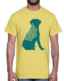 DogMandala 381#- mandala- Cotton Tee