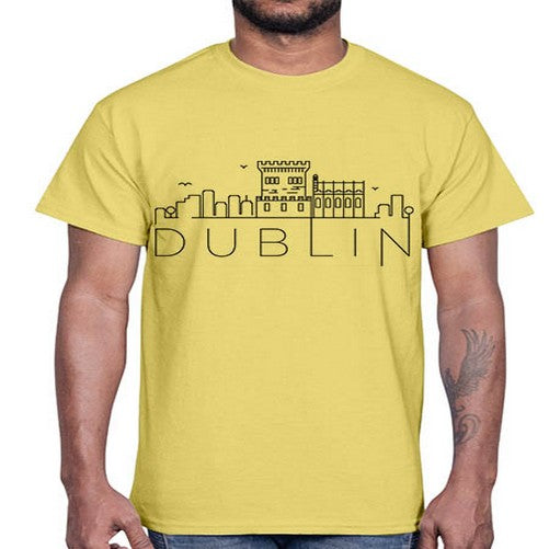 Dublin Minimal Skyline 690#- cities- Cotton Tee