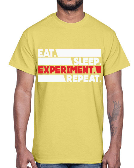 EatSleepExperimentRepeatScientistSkinite Scientist Skinite 274#- general science- Cotton Tee