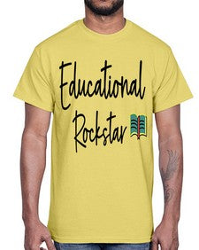 Educational Rockstar 46#- teacher- Cotton Tee