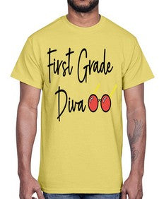 First Grade Diva 124#- first grade- Cotton Tee