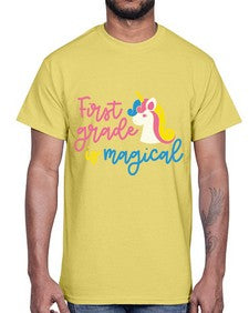 First Grade Is Magical 143#- first grade- Cotton Tee