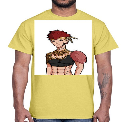 Forest tribal boy 67#- anime- Cotton Tee