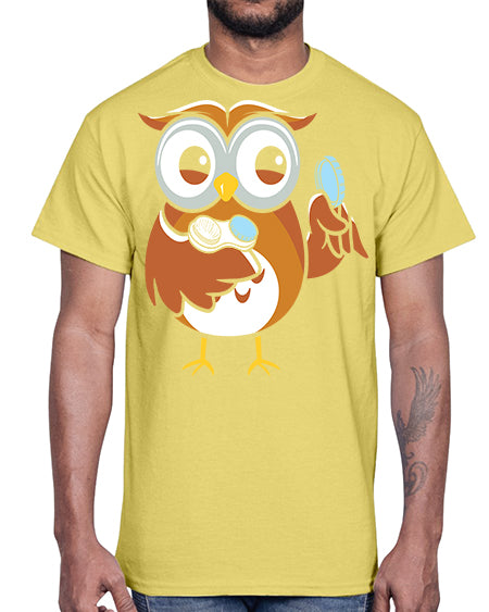 Funny Owl Contact Lens Case A TurtleRabbit 6#- owl- Cotton Tee