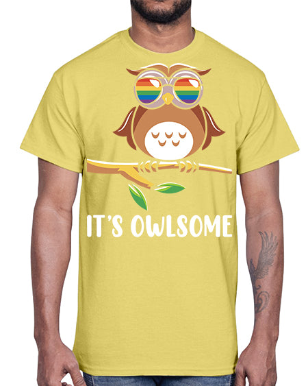 Funny Owl Gift Im Owlsome A TurtleRabbit 7#- owl- Cotton Tee