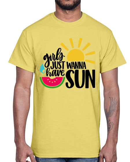 Girls Just Wanna Have Sun Style 44#- summer- Cotton Tee