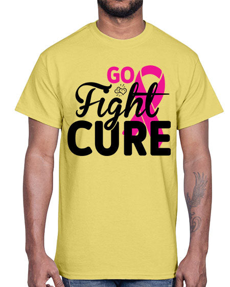 Go Fight Cure 23#- breast cancer- Cotton Tee