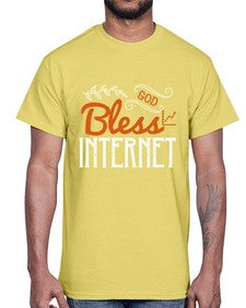 God bless internet 77#- internet- Cotton Tee