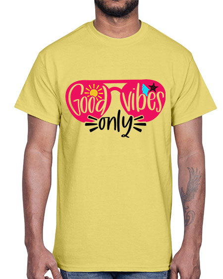 Good Vibes Only Style 42#- summer- Cotton Tee