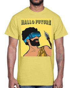 Hallo Future 497#- art pop art- Cotton Tee