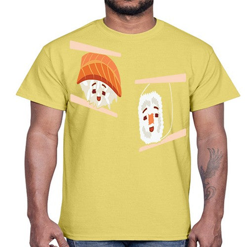 Happy Sushi Anime Kawaii Set Anime 232#- anime- Cotton Tee