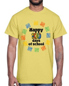 Happy one hundred Days of School 245#- one hundred days- Cotton Tee
