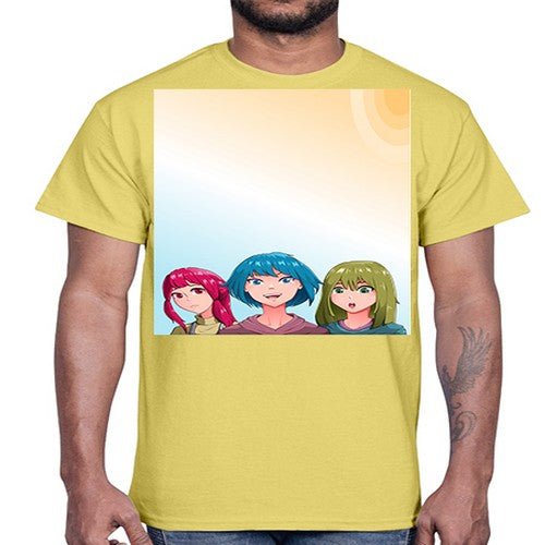 Happy three friend 20#- anime- Cotton Tee