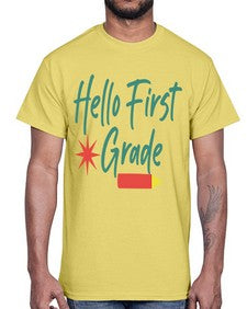 Hello First Grade 277#- first grade- Cotton Tee