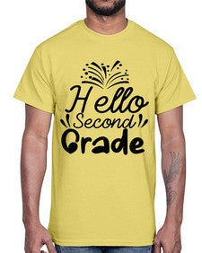 Hello Second Grade 322#- second grade- Cotton Tee