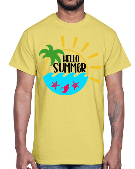 Hello Summer Style 40#- summer- Cotton Tee