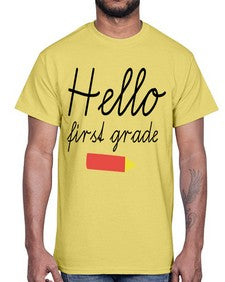 Hello first grade 274#- first grade- Cotton Tee