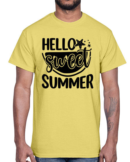 Hello sweet summer 01#- summer- Cotton Tee