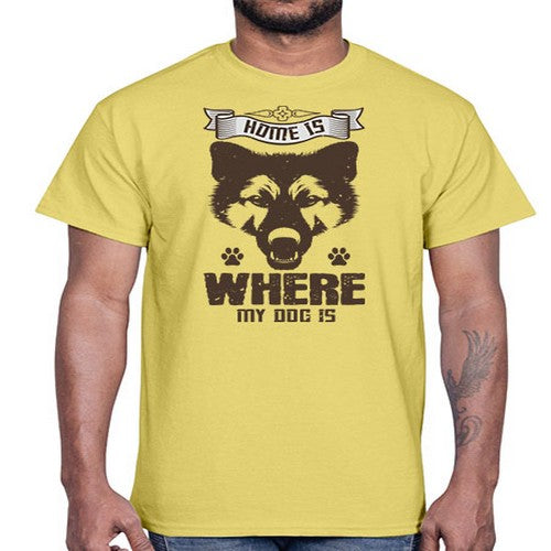 Home Is Where My Dog Is Style 202#- dogs- Cotton Tee
