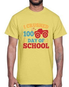 I CRUSHED one hundred day of school 360#- one hundred days- Cotton Tee