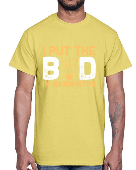 I put the 1097#- badminton- Cotton Tee