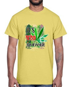 Its Somewhere 670#- marijuana- Cotton Tee