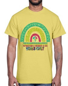Juneteenth Vibes Only 5#- black juneteenth- Cotton Tee