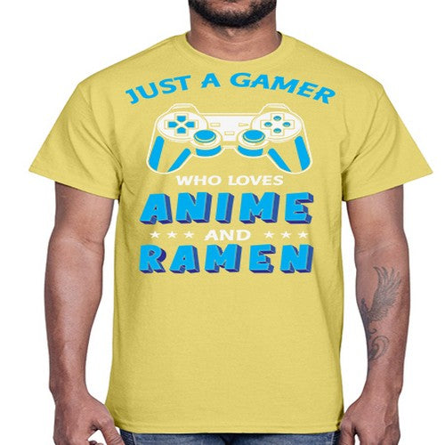 Just A Gamer Who Loves Anime and Ramen 262#- anime- Cotton Tee