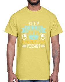 Keep calm and put in a ticket 28#- computer- Cotton Tee