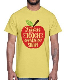 Learn Teach Inspire Shape Style 1044#- teacher- Cotton Tee
