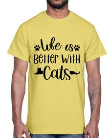 Life Is Better With A Cats Style 99#- cats- Cotton Tee