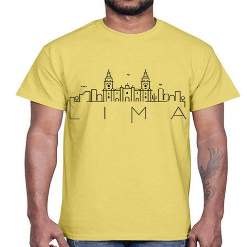 Lima Minimal Skyline 1135#- cities- Cotton Tee