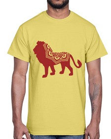 LionMandala 734#- mandala- Cotton Tee