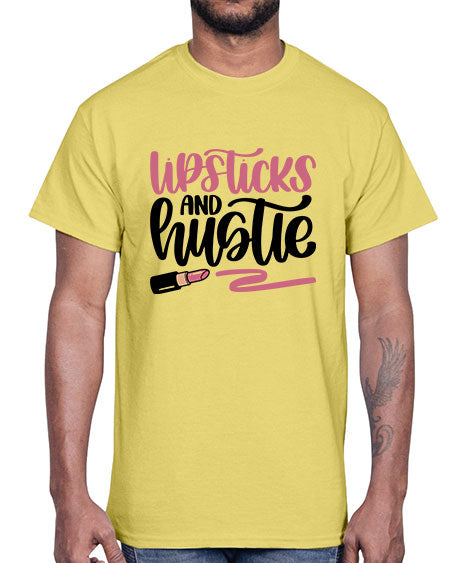 Lipstick And Hustie Style 58#-makeup Cotton Tee