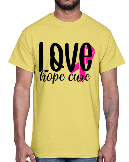 Love Hope Cure 13#- breast cancer- Cotton Tee
