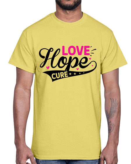 Love Hope Cure 14#- breast cancer- Cotton Tee