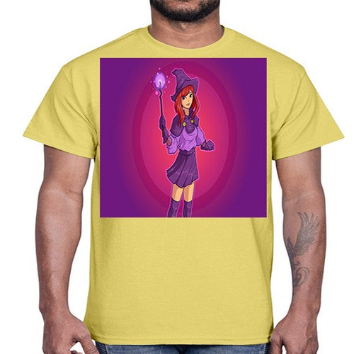 Magician school girl 181#- anime- Cotton Tee