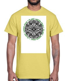 Mandala Garden Round 910#- mandala- Cotton Tee
