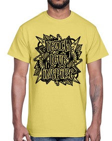 Mandala Teach Love Inspire 763#- mandala- Cotton Tee