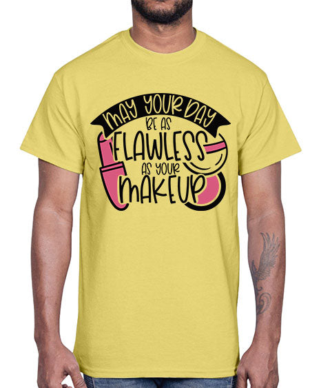 May Your Day Be As Flawless As Your Makeup Style 38#-makeup Cotton Tee