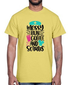 Messy Bun Coffee And Style Style 1097#- nurse- Cotton Tee