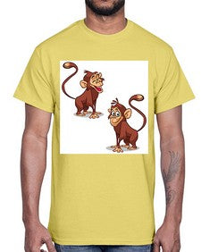 Monkey 175#- cartoon general- Cotton Tee