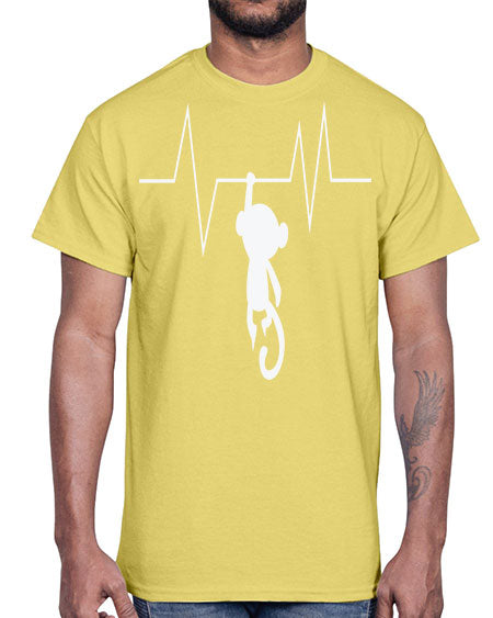 Monkey Heartbeat 14#- monkey- Cotton Tee