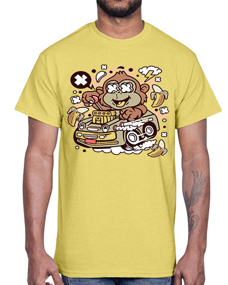Monkey Hotrod- monkey- Cotton Tee