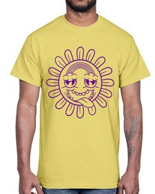 Moody sunflower 184#- cartoon general- Cotton Tee