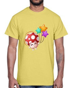 Mushroom 191#- cartoon food- Cotton Tee