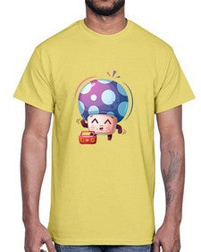 Mushroom 192#- cartoon food- Cotton Tee