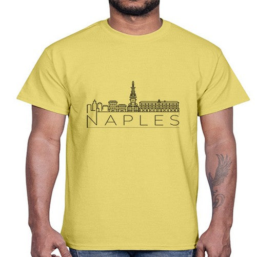 Naples Minimal Skyline 1409#- cities- Cotton Tee
