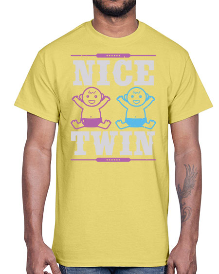 Nice Twin Style 167#- baby shower- Cotton Tee